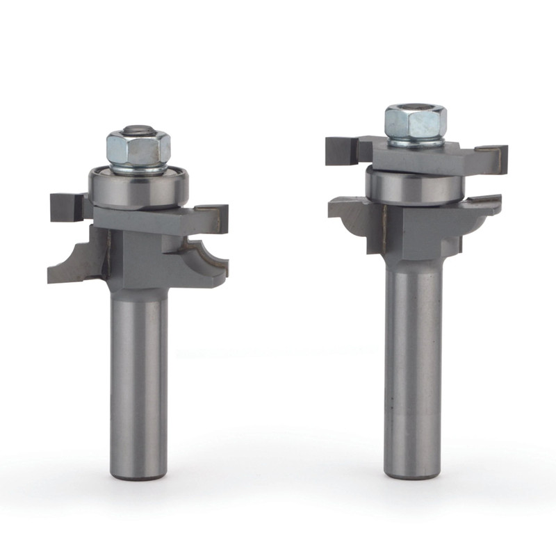 Bead Stile and Rail Door Router Bit Set - 1/2" SH - 1-5/8" OD x 7/8" CL - 2 Piece